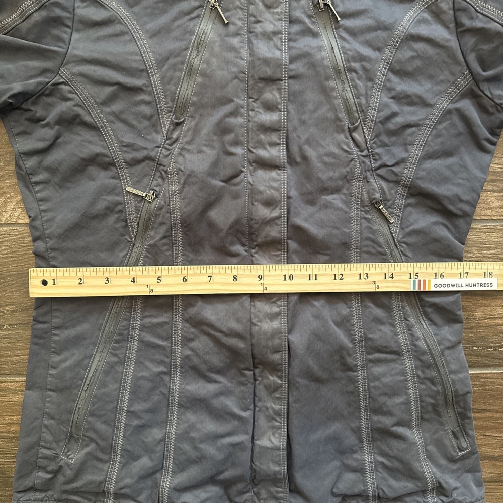Kuhl Jacket Women Small Gray Packable Hood Full Zip Zippered Pockets - Picture 9 of 13